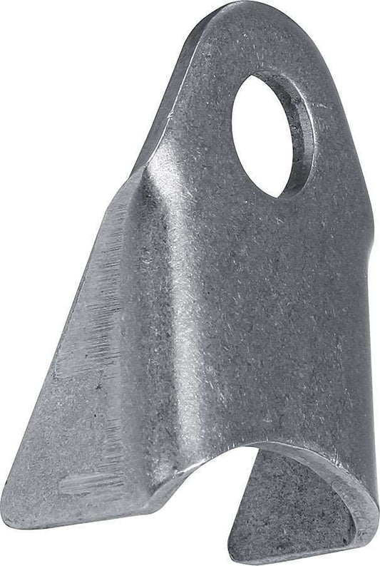 Chassis Tab - Body Brace - Radius - Gusseted - 1/2 in Mounting Hole - 0.125 in Thick - Steel - Natural - Set of 4