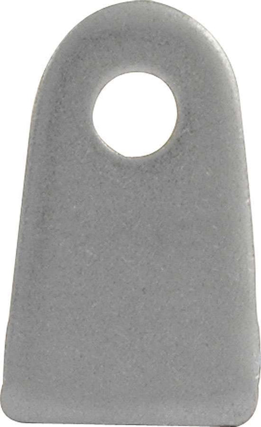 Chassis Tab - Bumper Tab - Flat - 1/4 in Mounting Hole - 0.125 in Thick - Steel - Natural - Set of 4