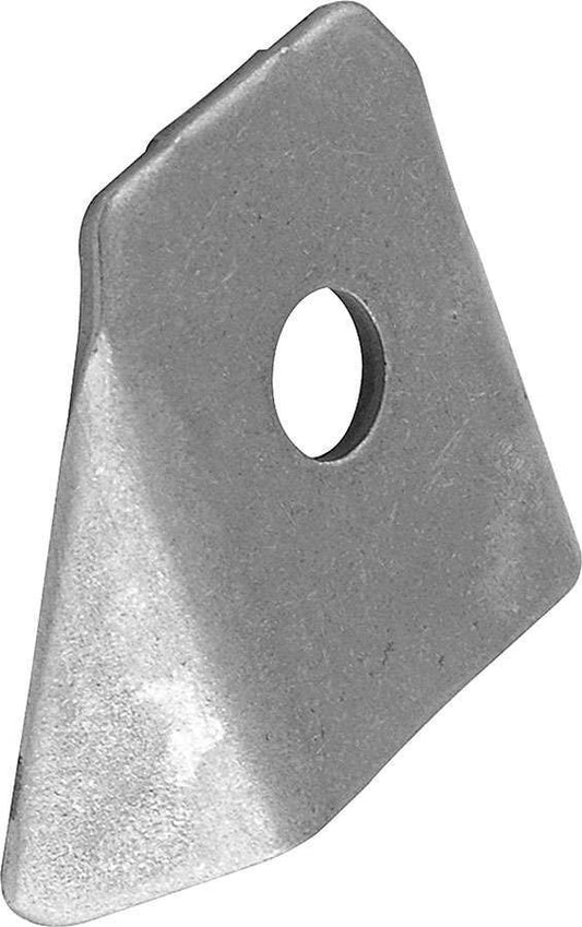Chassis Tab - Body Brace - Flat - Gusseted - 3/8 in Mounting Hole - 0.085 in Thick - Steel - Natural - Set of 4