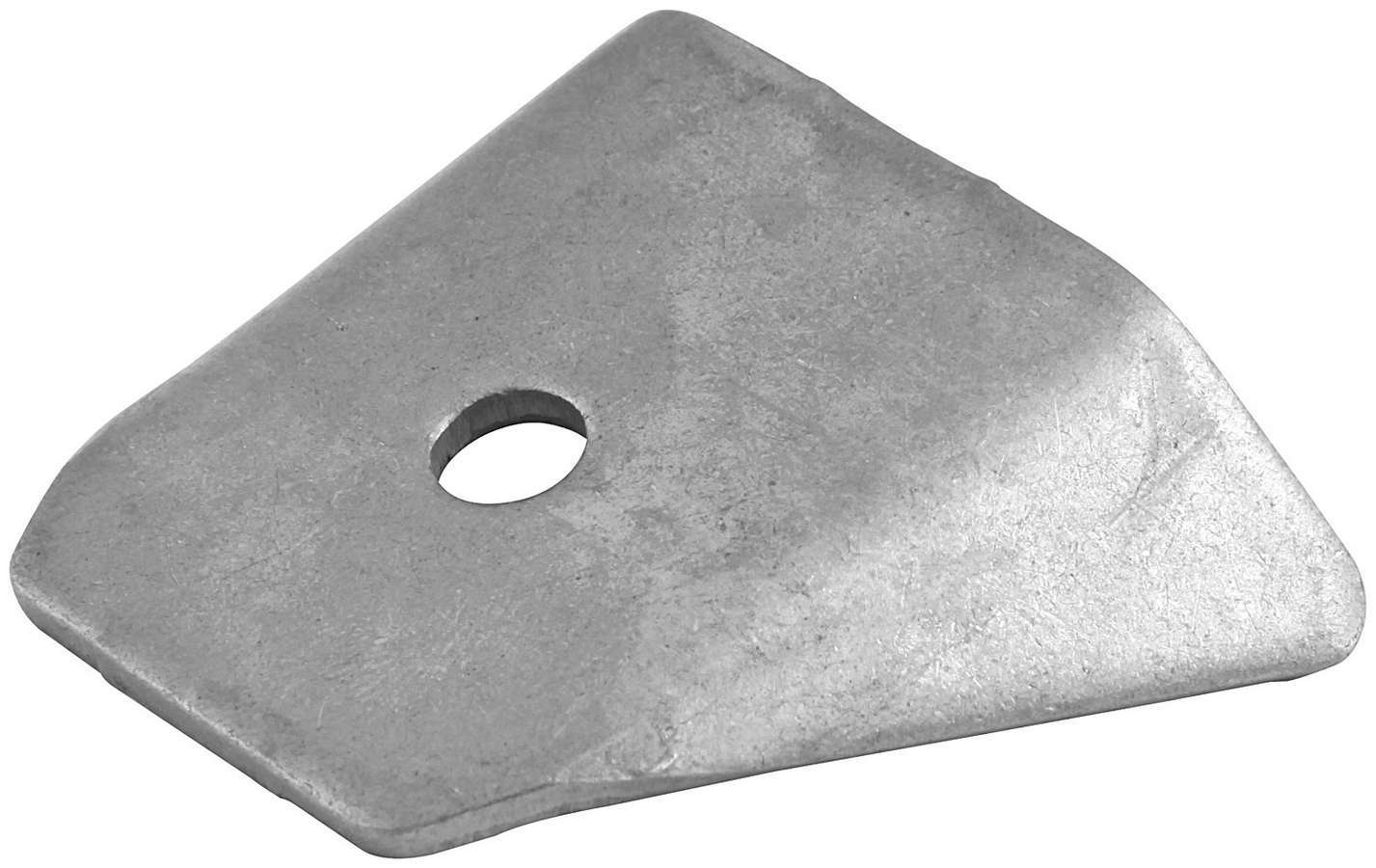 Chassis Tab - Body Brace - Flat - Gusseted - 1/4 in Mounting Hole - 0.085 in Thick - Steel - Natural - Set of 4