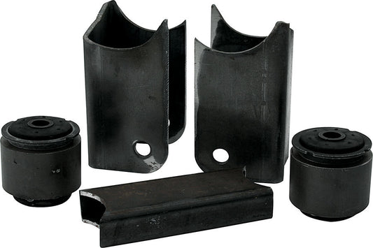 Trailing Arm Bracket - Lowered - Lower / Upper - 3 in OD Axle Tubes - 1 Hole - Steel - Black Paint - GM G-Body Chassis - Kit
