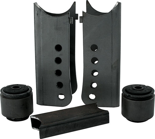 Trailing Arm Bracket - Lower / Upper - 3 in OD Axle Tubes - 5 Hole - Steel - Black Paint - GM G-Body Chassis - Kit