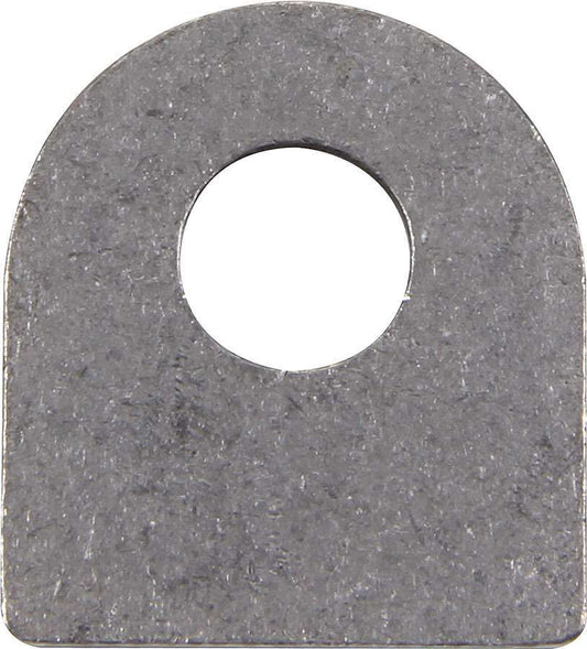 Chassis Tab - Flat - 7/16 in Mounting Hole - 0.100 in Thick - Steel - Natural - Set of 4