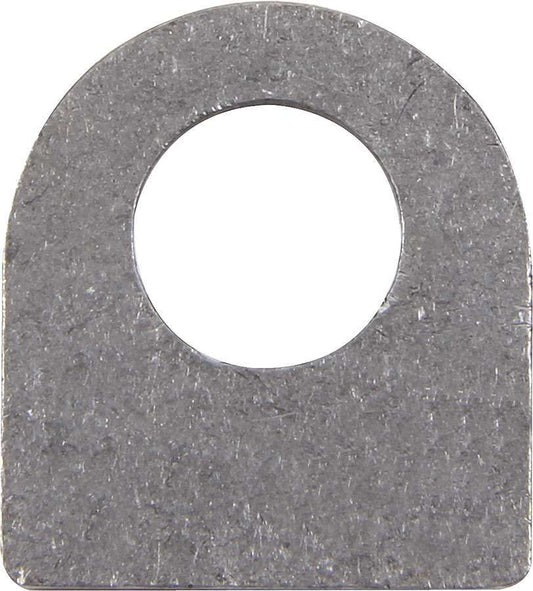Chassis Tab - Flat - 9/16 in Mounting Hole - 0.100 in Thick - Steel - Natural - Set of 4