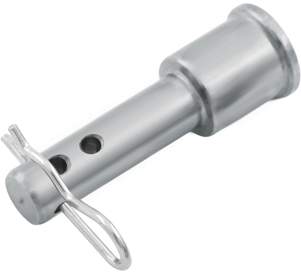 Shock Mount Pin - Long Shoulder - 2-1/2 in - Hairpins Included - Steel - Zinc Plated - Each