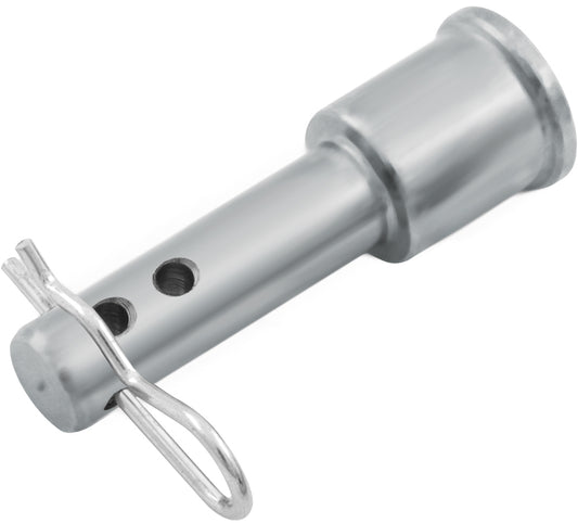 Shock Mount Pin - Long Shoulder - 2-1/2 in - Hairpins Included - Steel - Zinc Plated - Each