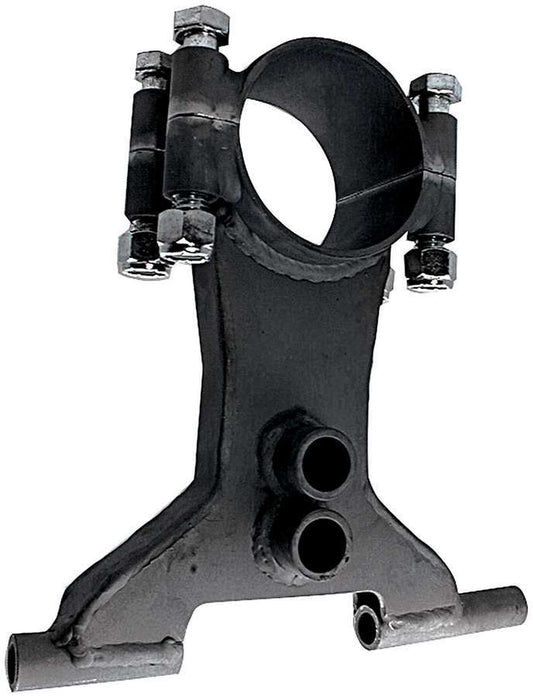 Trailing Arm Bracket - Lower - Clamp-On - 3 in OD Axle Tubes - Coil-Over Eliminator / Shock Mount - 3/4 in Holes - Steel - Black Powder Coat - Each