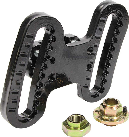 Panhard Bar Bracket - Frame Mount - Clamp-On - Adjustable - Steel - Black Powder Coat - 1-1/2 in Square Tubing - Each