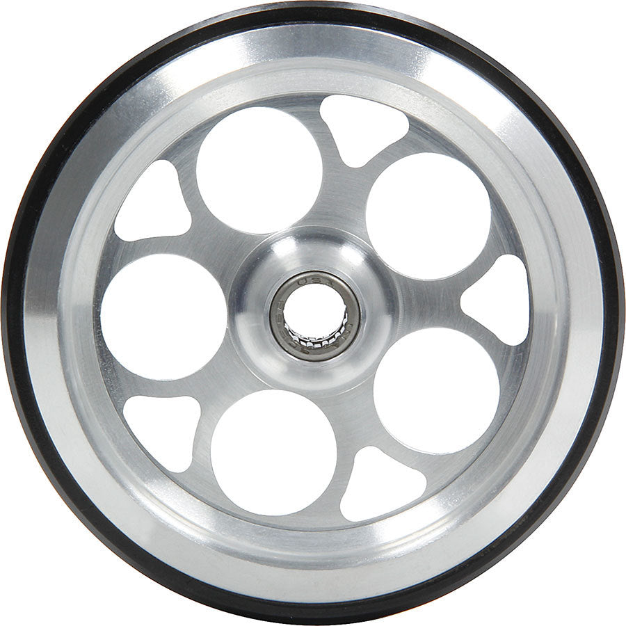 Wheelie Bar Wheel - 5 Hole - 3/8 in Hole - Bearing Included - Aluminum / Polyurethane - Each