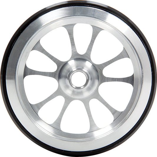 Wheelie Bar Wheel - 10 Spoke - 3/8 in Hole - Aluminum / Polyurethane - Each