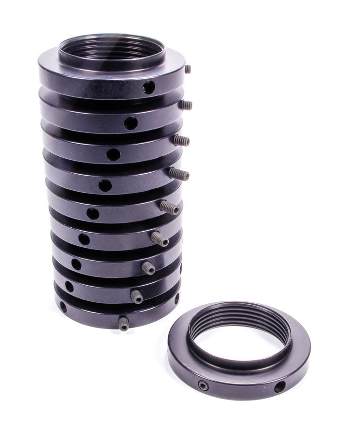 Coil-Over Adjuster Nut - 2-1/2 in ID Springs - Aluminum - Black Anodized - Coil-Over Kits - Set of 10