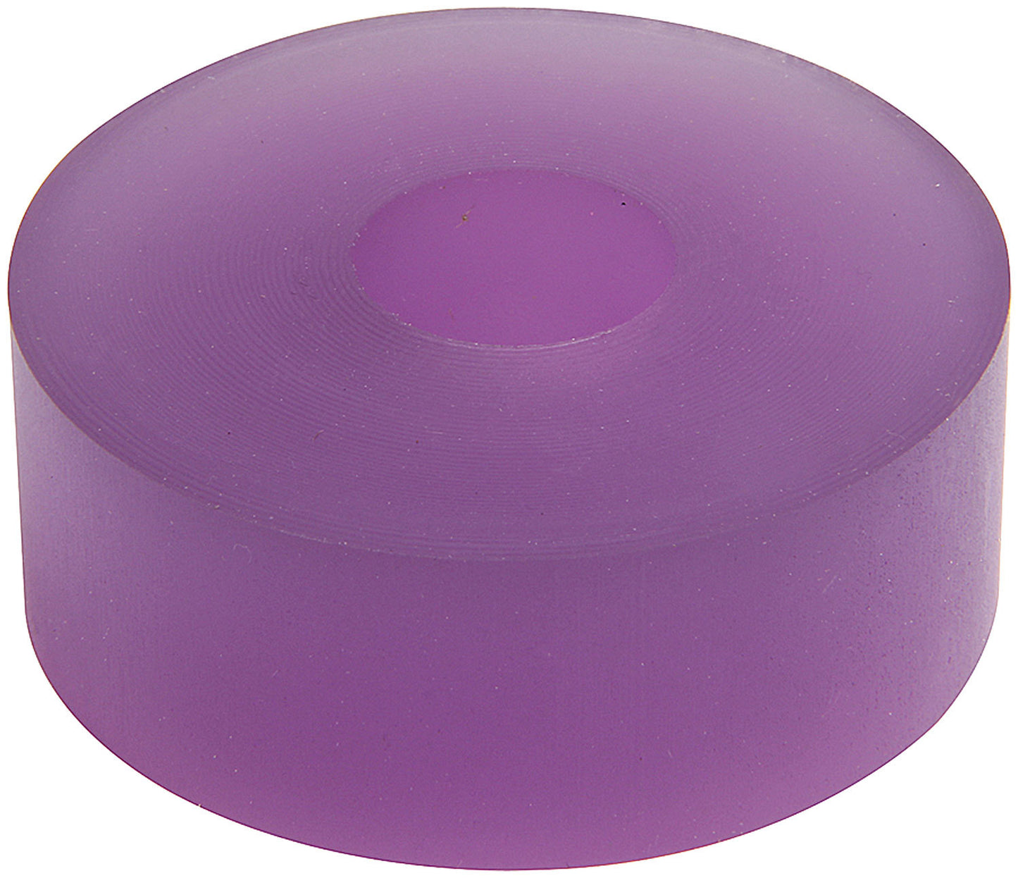 Bump Stop Puck - 2 in OD - 0.5 in ID - 0.75 in Tall - 60 Durometer - Polyurethane - Purple - 14 mm Shocks - Each