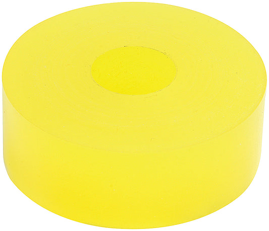 Bump Stop Puck - 2 in OD - 0.5 in ID - 0.75 in Tall - 75 Durometer - Polyurethane - Yellow - 14 mm Shocks - Each