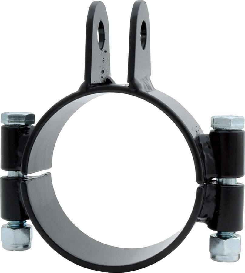 Tube Support Brackets - Clamp-On - 1/2 in Hole - Steel - Black Paint - 3 in Quick Change Axle Tubes - Each