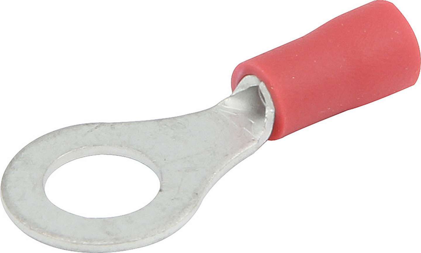 Ring Terminal - Insulated - 22-18 Gauge Wire - 1/4 in Hole - Tin Plated Copper / Plastic - Red - Set of 20