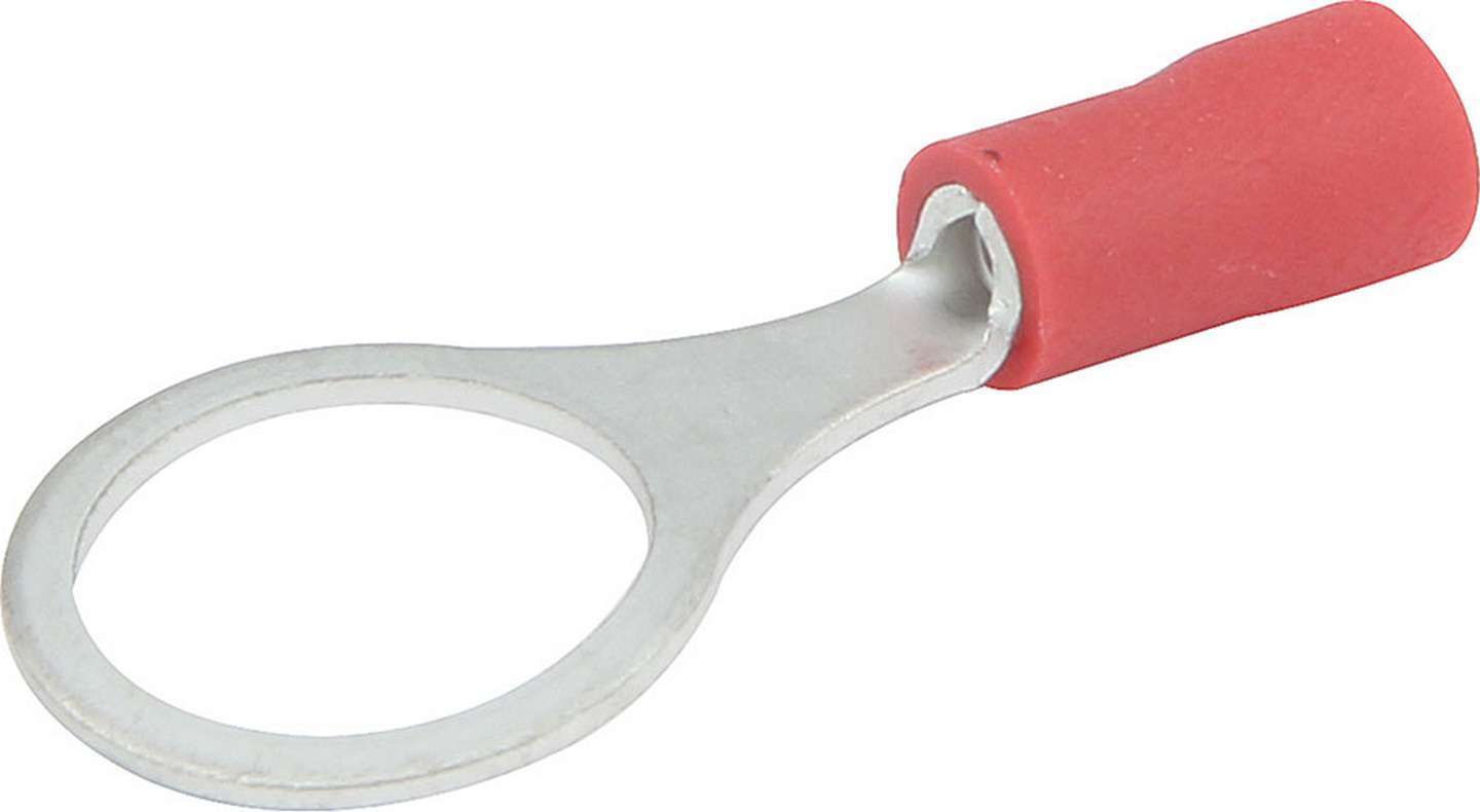 Ring Terminal - Insulated - 22-18 Gauge Wire - 3/8 in Hole - Tin Plated Copper / Plastic - Red - Set of 20