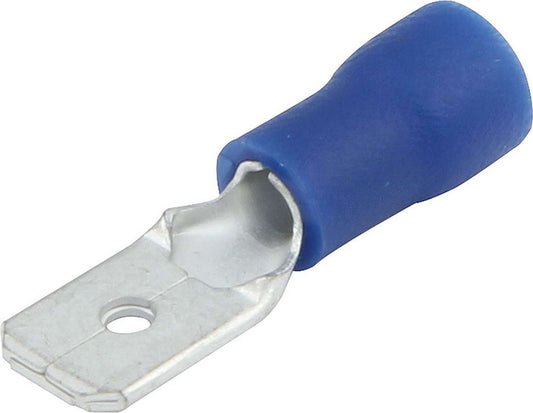 Spade Terminal - Insulated - 16-14 Gauge Wire - Male - Tin Plated Copper / Plastic - Blue - Set of 20