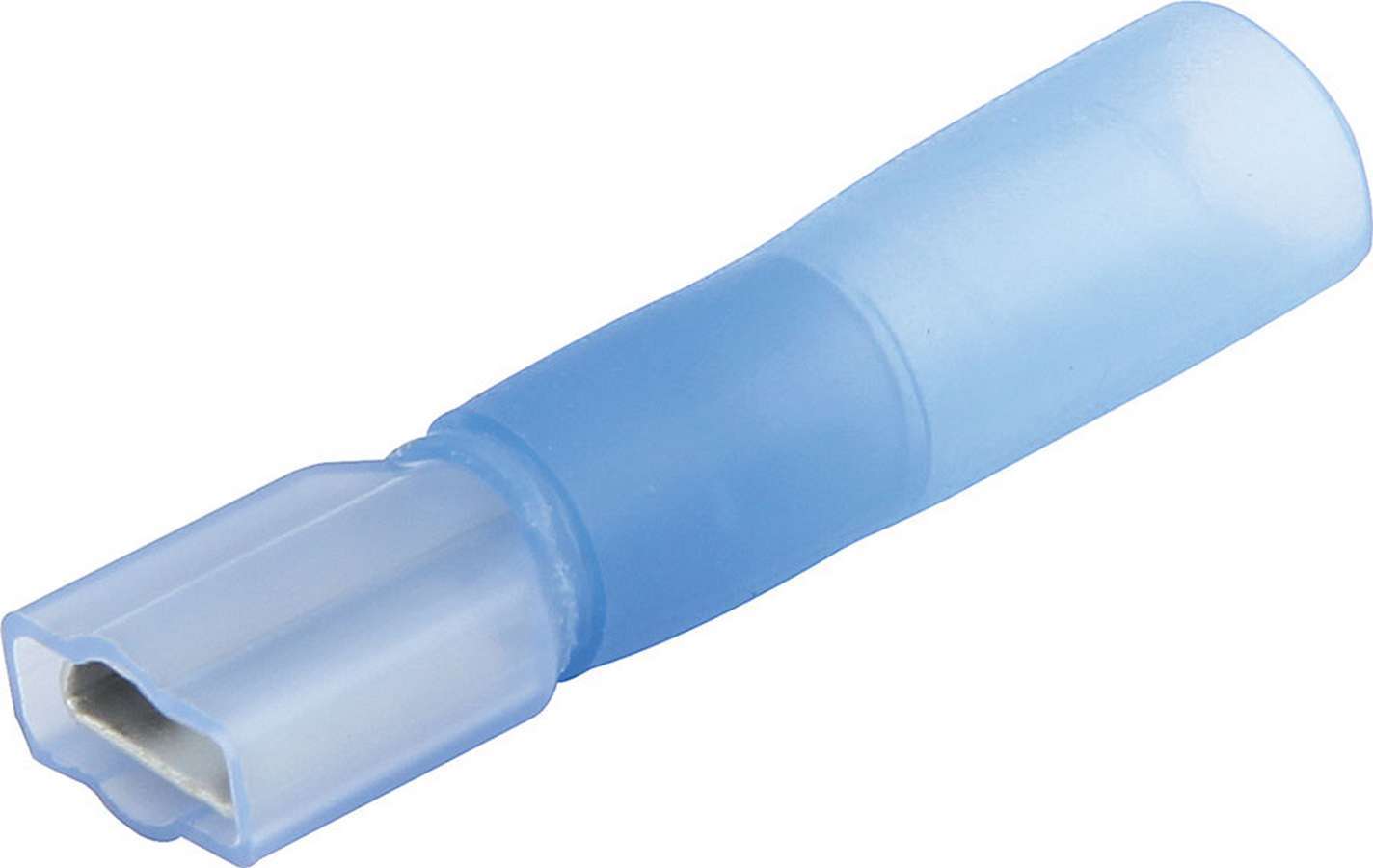 Spade Terminal - Heat Shrink - 16-14 Gauge Wire - Female - Tin Plated Copper / Plastic - Blue - Set of 10