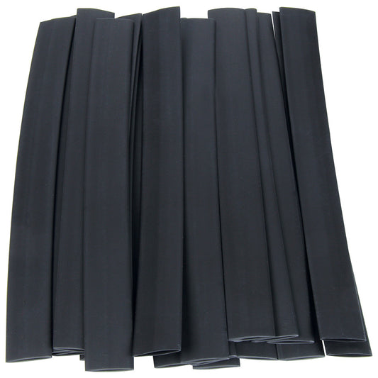 Shrink Sleeve Tubing - 3/8 in - Plastic - Black - Set of 20