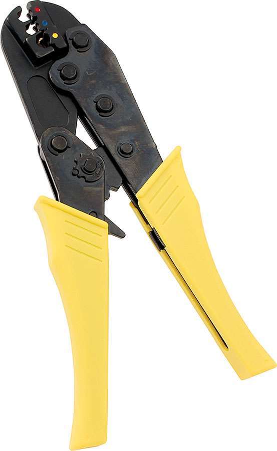 Wire Crimping Tool - Pro - Ratcheting Mechanism - Cushion Grip - Steel - Black Oxide - Each