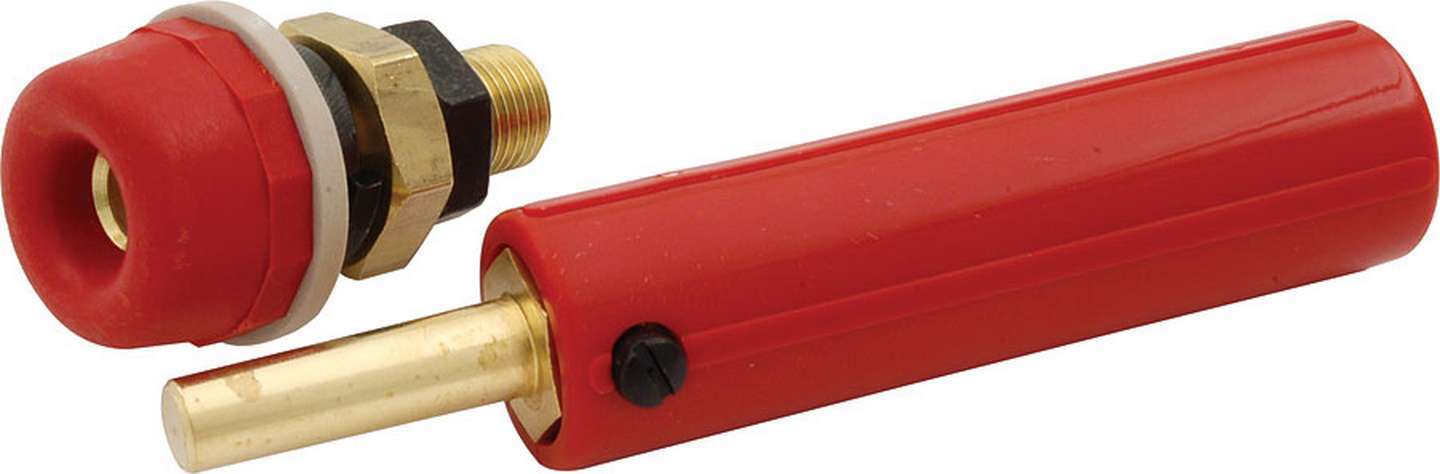 Remote Battery Terminal - Quick Disconnect - 1/2 in Diameter Hole - Red - Kit