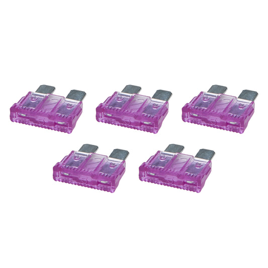 Fuse - ATC - 3 amps - Plastic - Purple - Set of 5