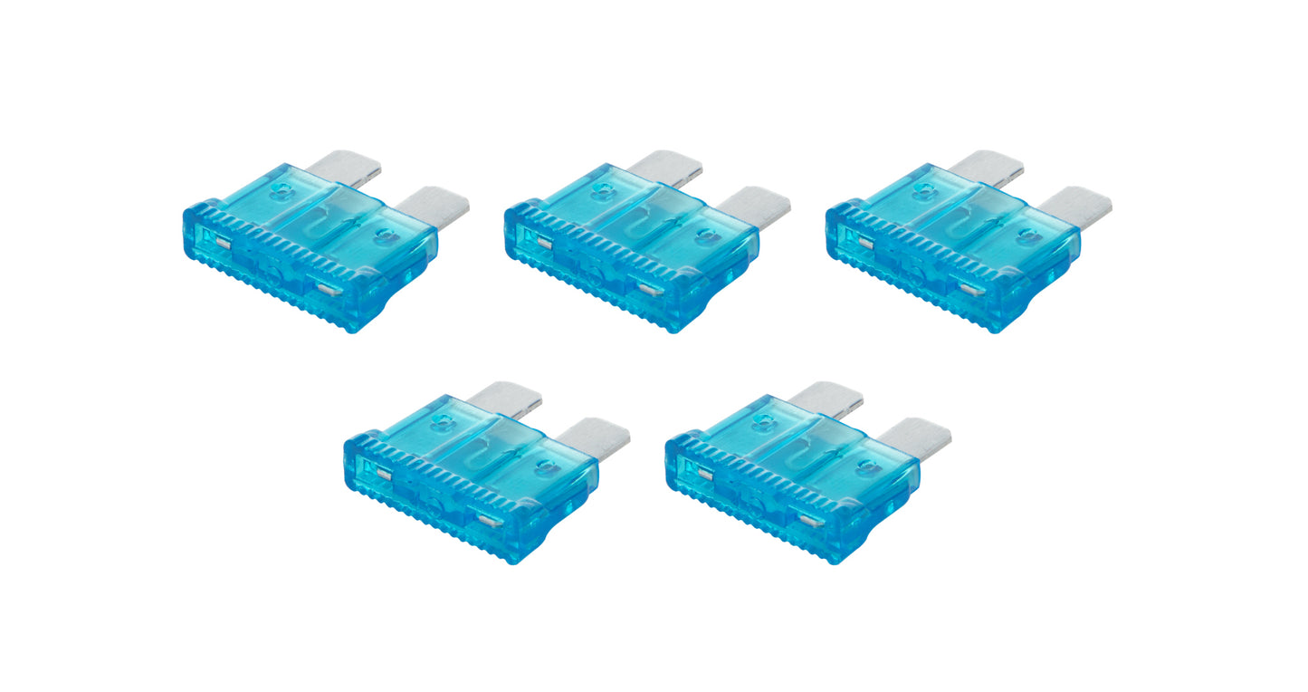 Fuse ATC - 15 amps - Plastic - Blue - Set of 5