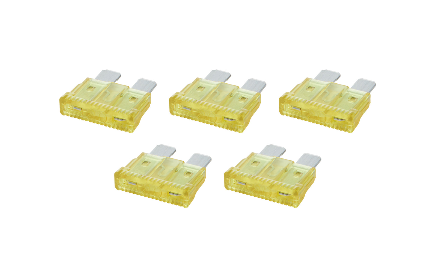 Fuse ATC - 20 amps - Plastic - Yellow - Set of 5