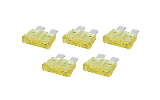 Fuse ATC - 20 amps - Plastic - Yellow - Set of 5