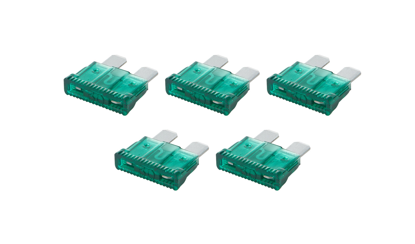 Fuse ATC - 30 amps - Plastic - Green - Set of 5