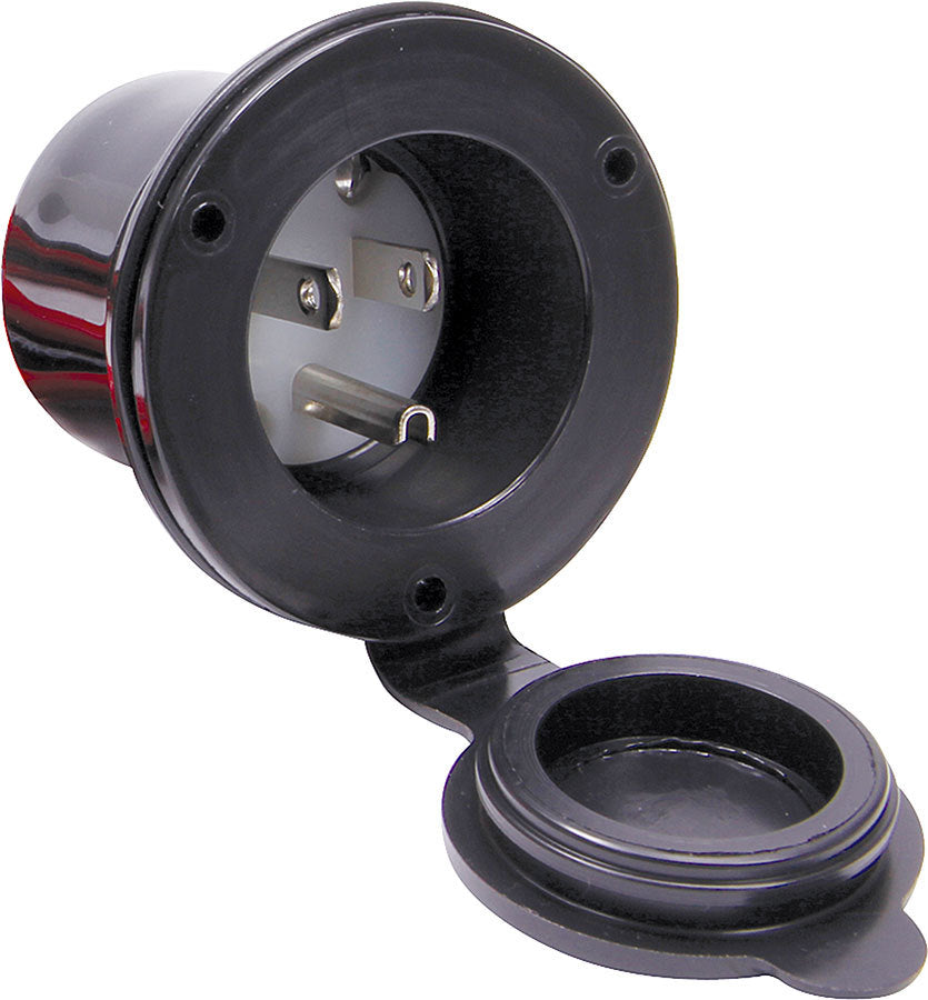 Accessory Plug-In - 110V - Flange Mount - Covered Housing Only - 3-Prong Male Socket - Each