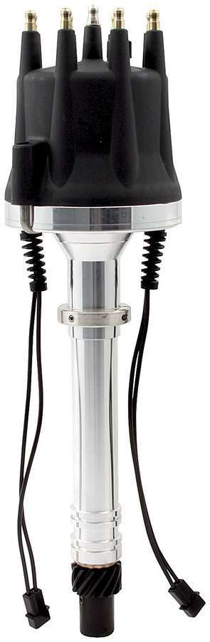 Distributor - Race - Dual Magnetic Pickup - Mechanical Advance - HEI Style Terminal - Slip Collar - Black - Chevy V8 - Each