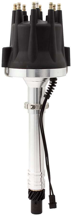 Distributor - Race - Magnetic Pickup - Mechanical Advance - HEI Style Terminal - Slip Collar - Black - Chevy V8 - Each