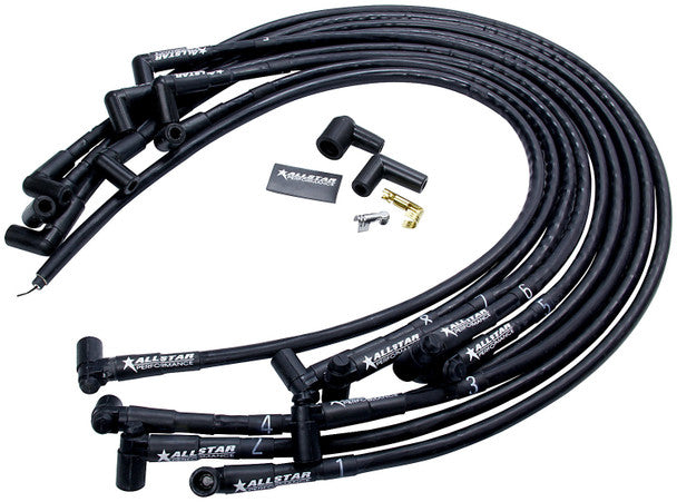 Allstar Performance Sleeved Spark Plug Wire Sets, Under Header