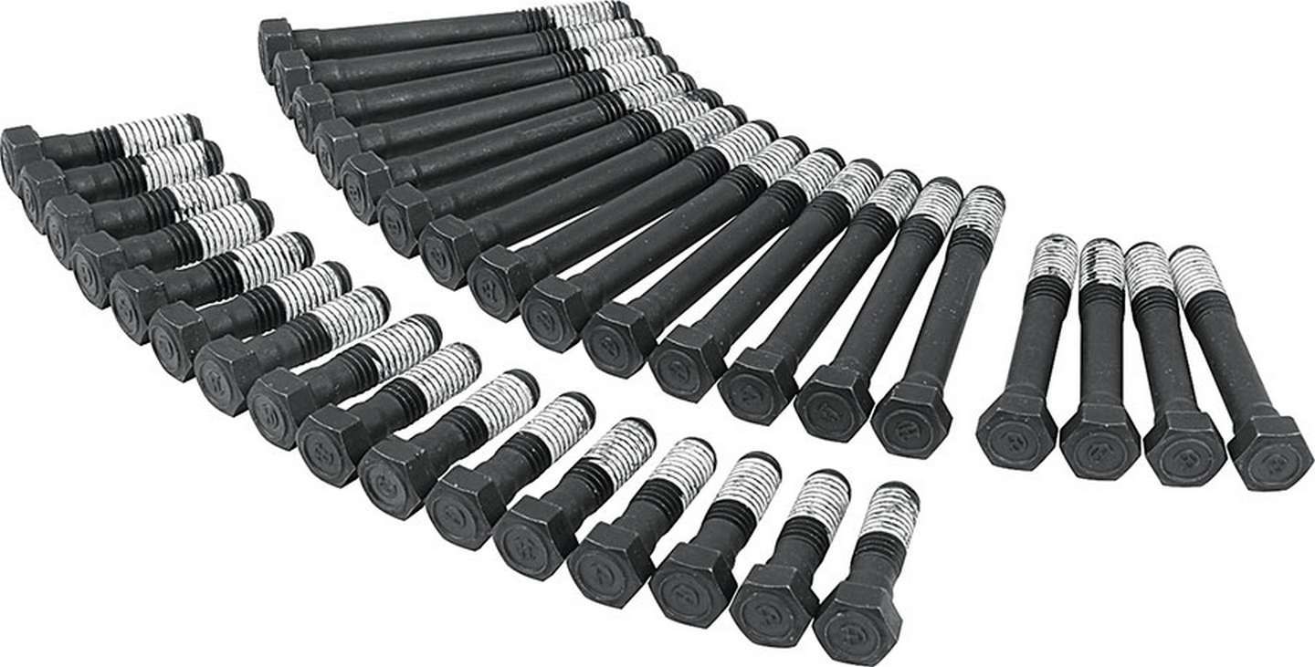 Cylinder Head Bolt Kit - Hex Head - Steel - Black Oxide - Small Block Chevy - Kit