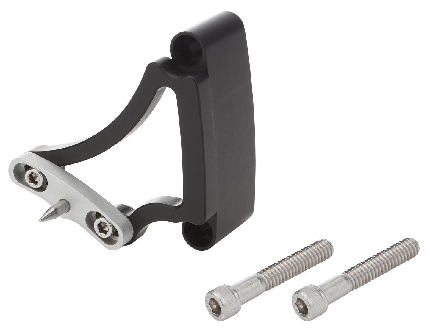 Timing Pointer - Adjustable - Stainless Hardware - Aluminum - Black Anodized - 6-1/4 in OD Balancer - Small Block Chevy - Each
