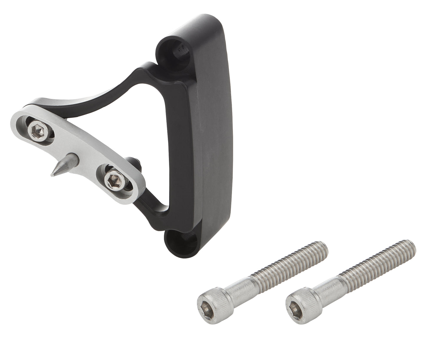 Timing Pointer - Adjustable - Stainless Hardware - Aluminum - Black Anodized - 8 in OD Balancer - Small Block Chevy - Each