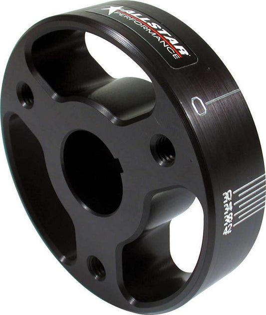 Crankshaft Hub - 4.375 in OD - Aluminum - Black Anodized - Small Block Chevy - Each