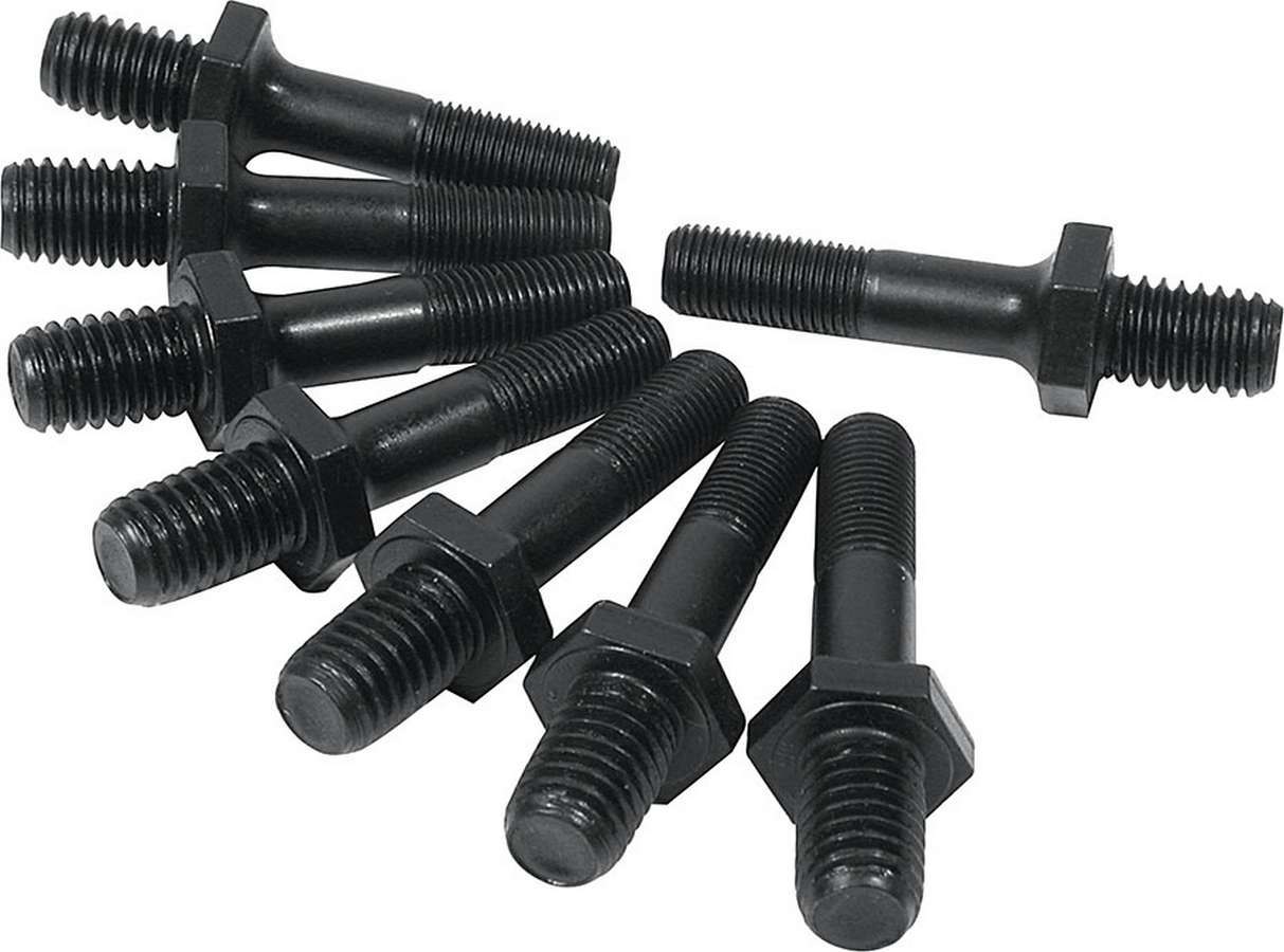 Rocker Arm Stud - 7/16-14 in Base Thread - 3/8-24 in Top Thread - 2.375 in Long - Steel - Small Block Chevy - Set of 8