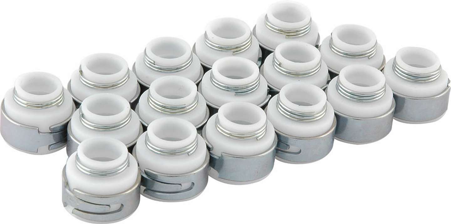 Valve Stem Seal - Positive Stop - 11/32 in Valve Stem - 0.600 in OD - 0.500 in Guide OD - PTFE - Set of 16