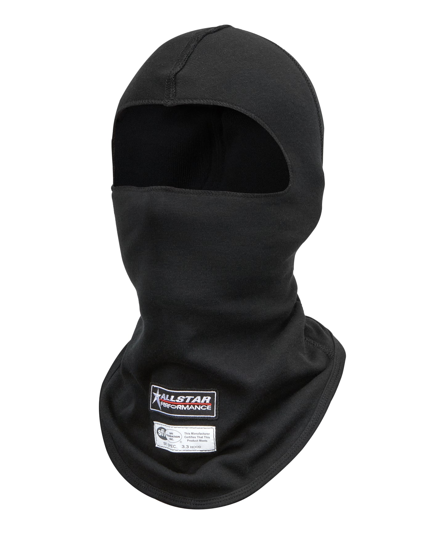 Head Sock - Single Eyeport - SFI 3.3 - Double Layer - Fire Retardant Cotton / Aramid Fiber - Black - One Size Fits All - Each