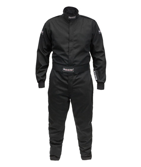 Driving Suit - 1-Piece - SFI 3.2A/1 - Single Layer - Fire Retardant Cotton - Black - Medium - Each