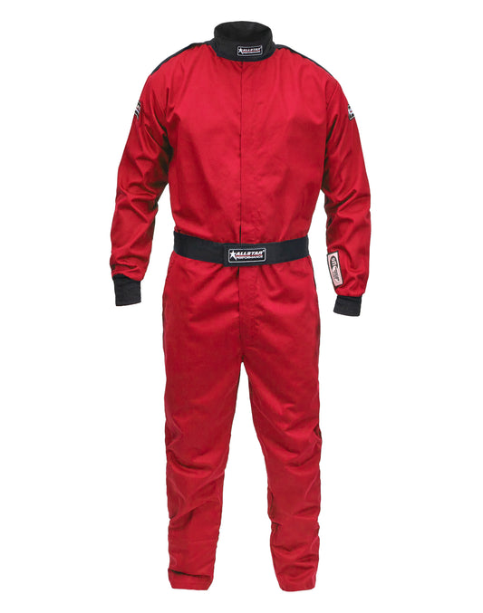 Driving Suit - 1-Piece - SFI 3.2A/1 - Single Layer - Fire Retardant Cotton - Red - Small - Each