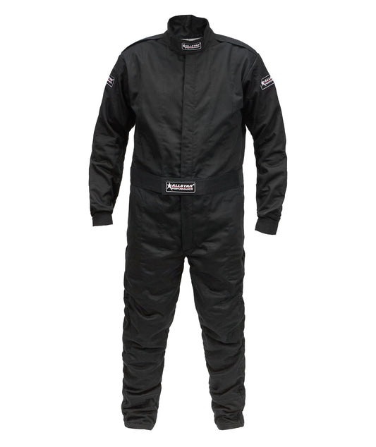 Driving Suit - 1-Piece - SFI 3.2a/5 - Multi Layer - Fire Retardant Fabric / Nomex - Black - Small - Each