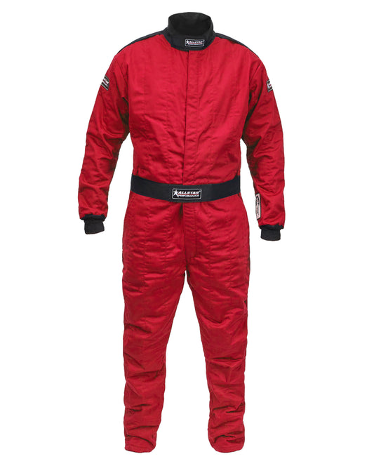 Driving Suit - 1-Piece - SFI 3.2a/5 - Multi Layer - Fire Retardant Fabric / Nomex - Red - 2X-Large - Each