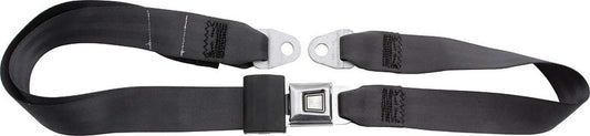 Seat Belt - Lap - Push Button Buckle - Bolt-On - Floor Mount - Polyester - Charcoal - Each