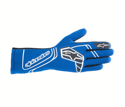 Driving Gloves - Tech-1 Start V4 - FIA Approved - 2 Layer - Aramid / Silicone - Elastic Cuff - Blue - Large - Pair