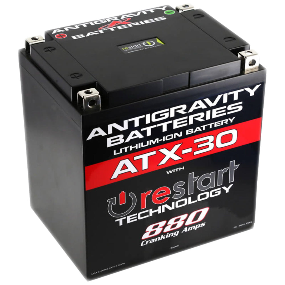 Battery - ATX-30 Restart - Lithium-ion - 12V - 880 Cranking amps - Threaded Terminals - Top Terminals - 6.50 in L x 6.89 in H x 5.00 in W - Each