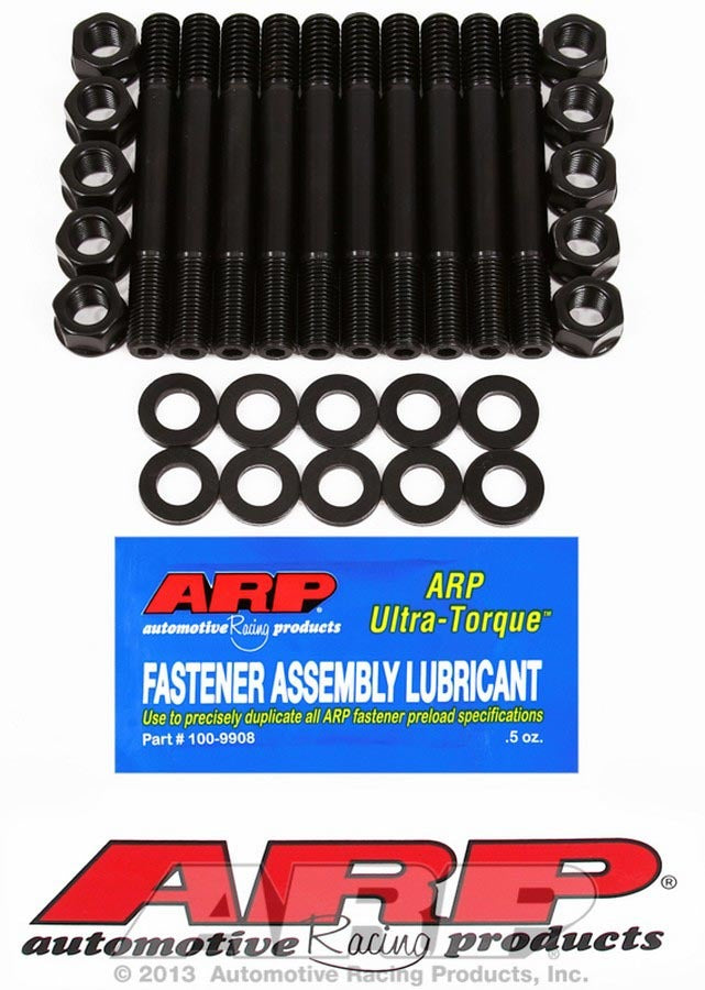 Main Stud Kit - Hex Nuts - 2-Bolt Mains - Chromoly - Black Oxide - Small Journal - Small Block Chevy - Kit