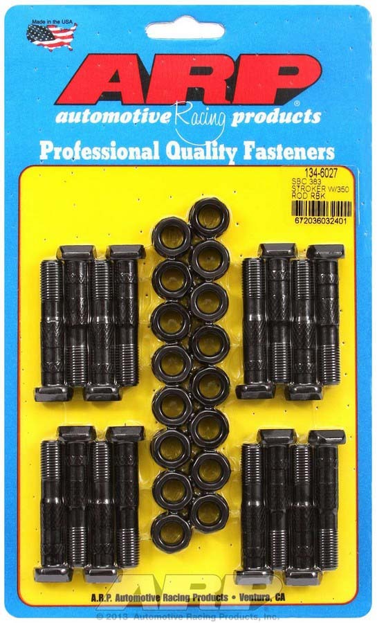 Connecting Rod Bolt Kit - High Performance Series - Chromoly - 383 Stroker - 350 Rod - Extra Head Clearance - Small Block Chevy - Set of 16